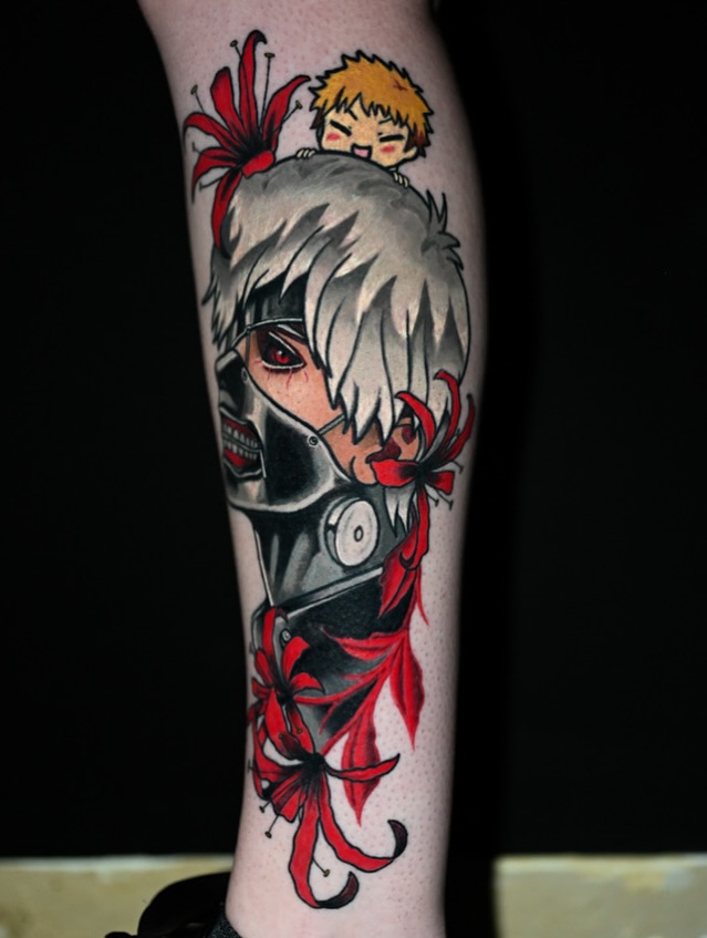 Tattoo by @meech.ink — anime, new_school
