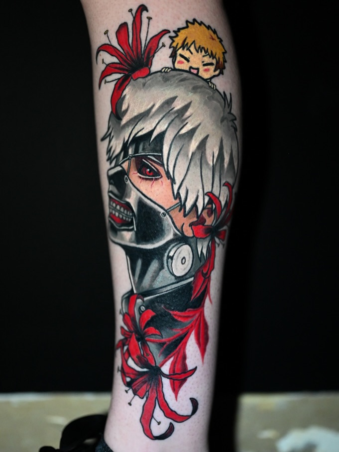 Tattoo by @meech.ink — anime, new_school
