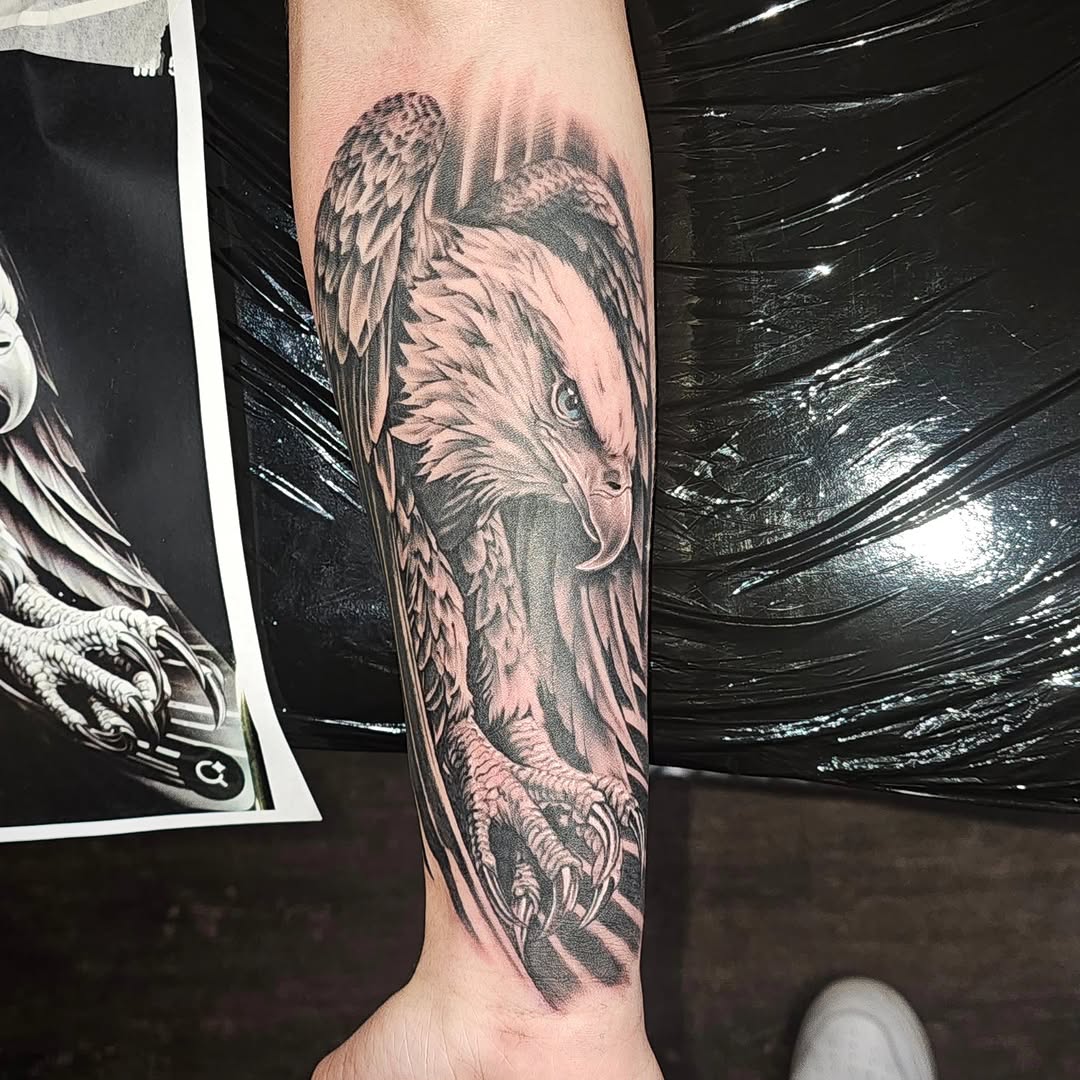 Tattoo by @fromthefiretattoo605 — realism, black_and_grey