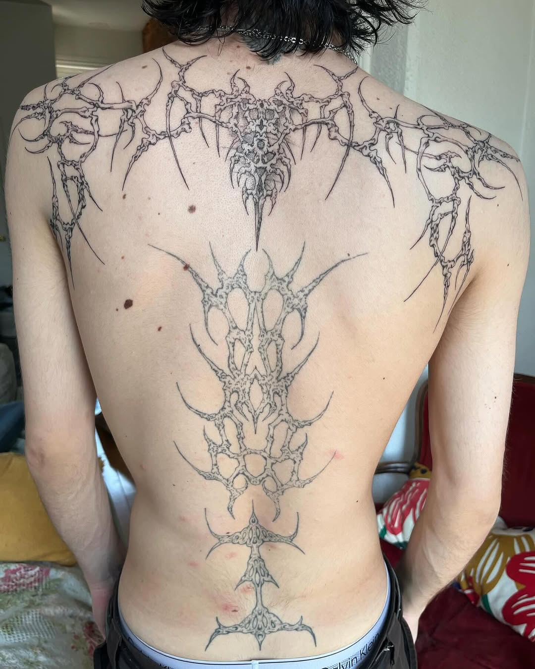 Tattoo by @initiationoftorture — blackwork, geometric