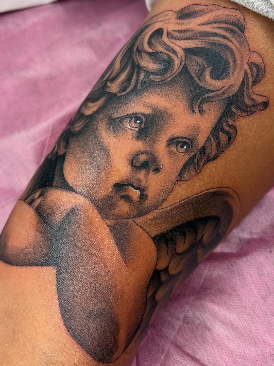 Tattoo by @inkedbysav โ realism, black_and_grey