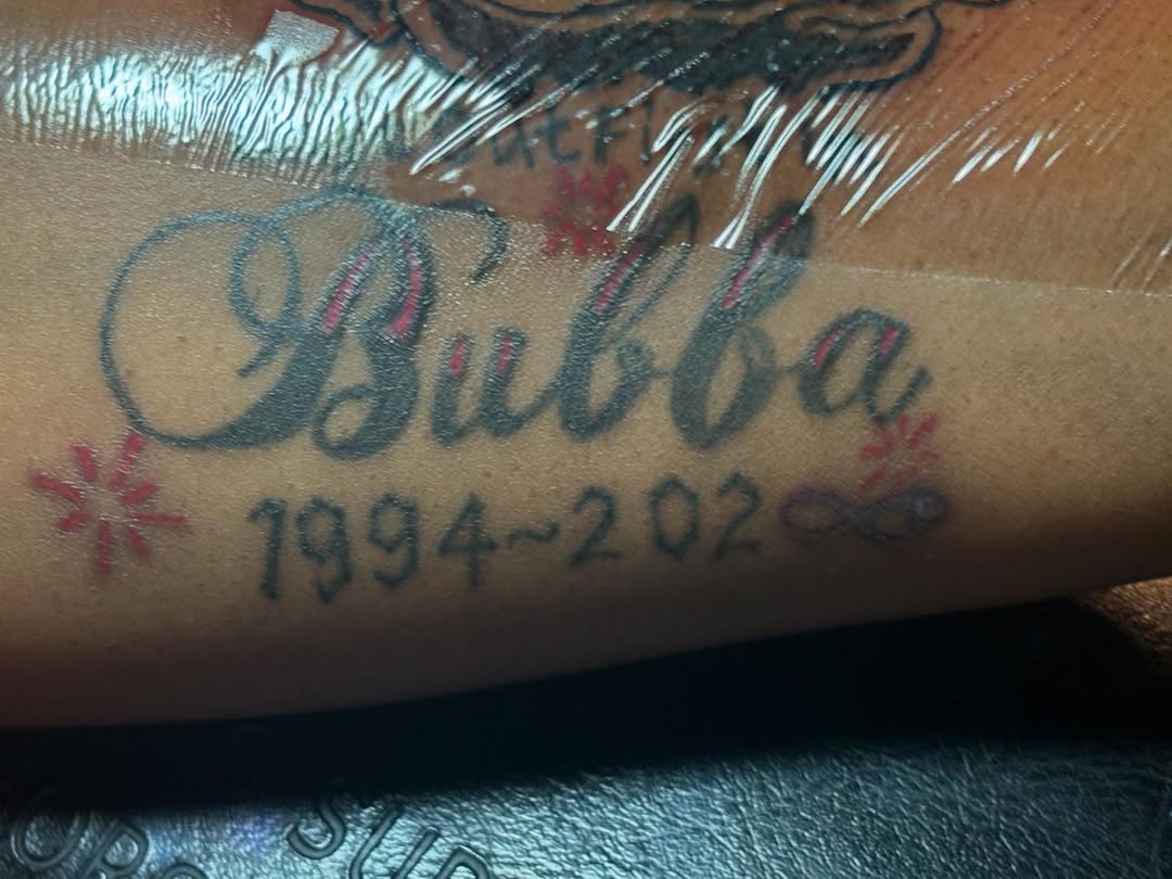 Tattoo by @familyandloyalty_llc — lettering_script, fine_line