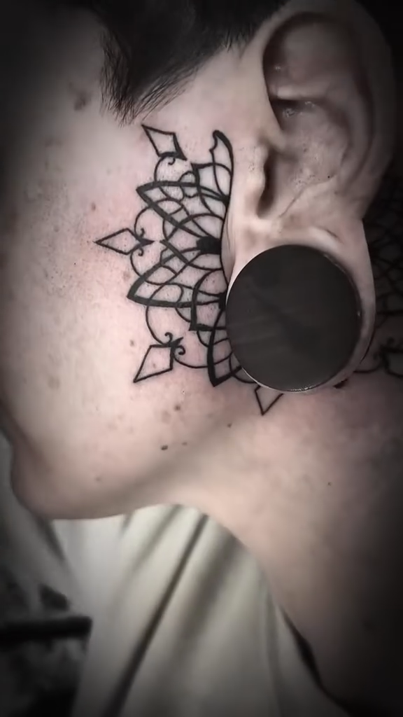 Tattoo by @justintattooart — geometric, dotwork