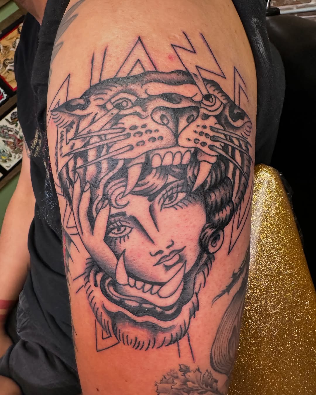 Tattoo by @inkcmob — american_traditional, black_and_grey