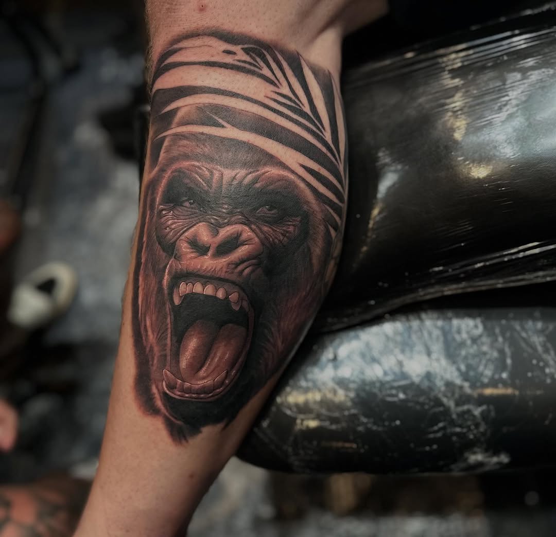 Tattoo by @bradbodenbendertattoos — realism, black_and_grey