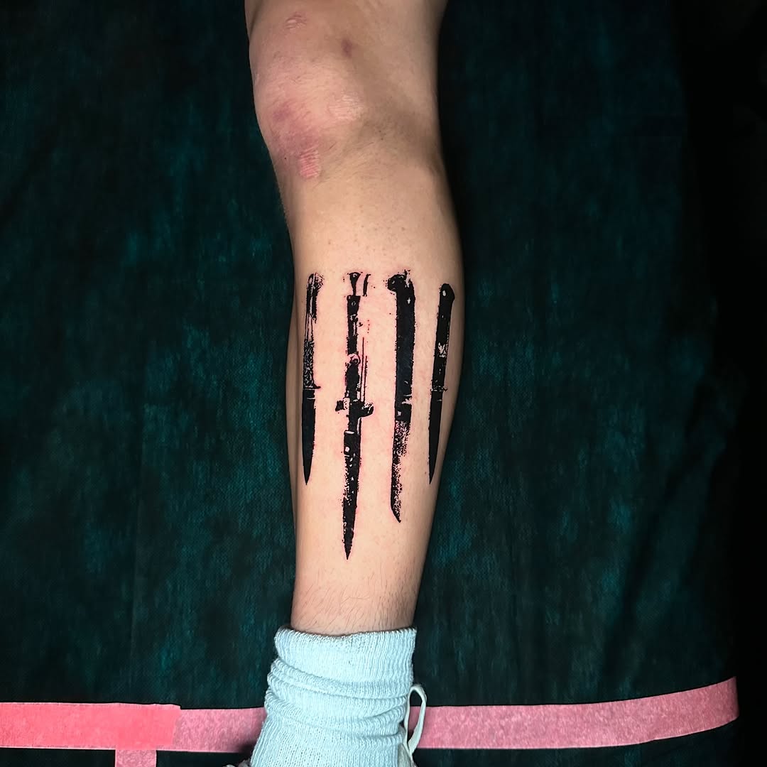 Tattoo by @matthew.hall.tattoo — blackwork, trash_polka