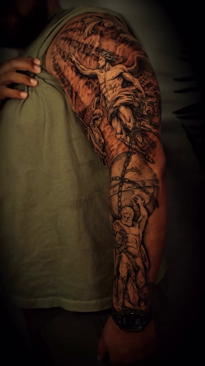 Tattoo by @yuliiitattoo — realism, black_and_grey