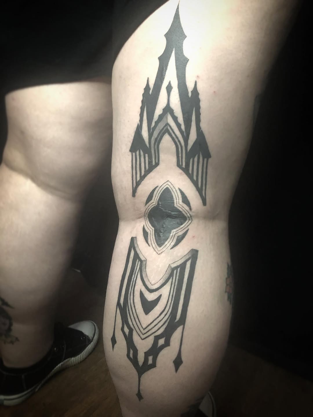 Tattoo by @cassandratattoos — blackwork, geometric