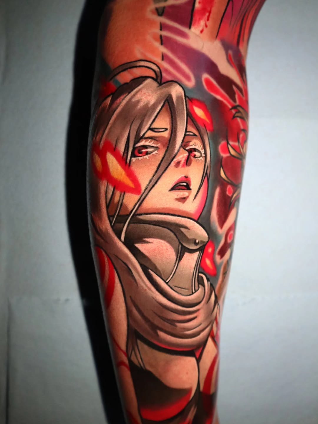 Tattoo by @jojo.mojo.tattoos — anime, trash_polka