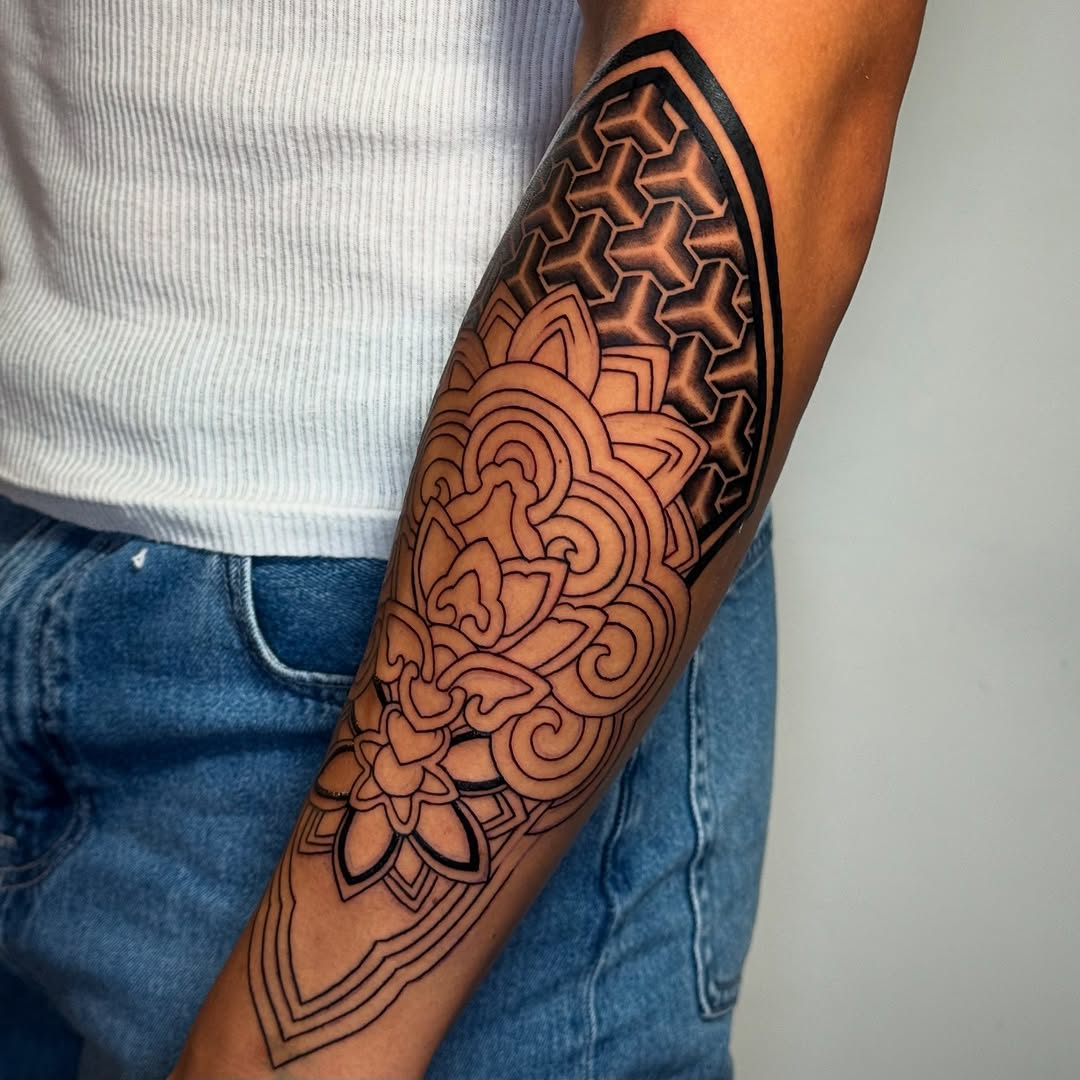 Tattoo by @ivyleetattoo — geometric, ornamental
