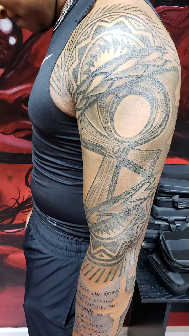 Tattoo by @dbtattooman — black_and_grey