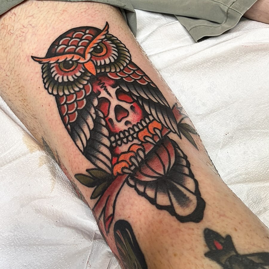 Tattoo by @mike_hudgins_ — american_traditional, illustrative