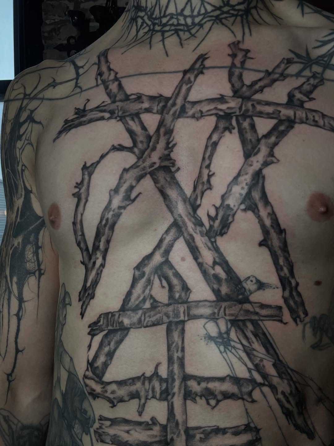 Tattoo by @jdraven β blackwork, dark_realism