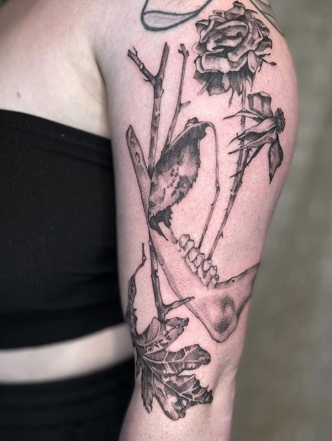 Tattoo by @jdraven β black_and_grey