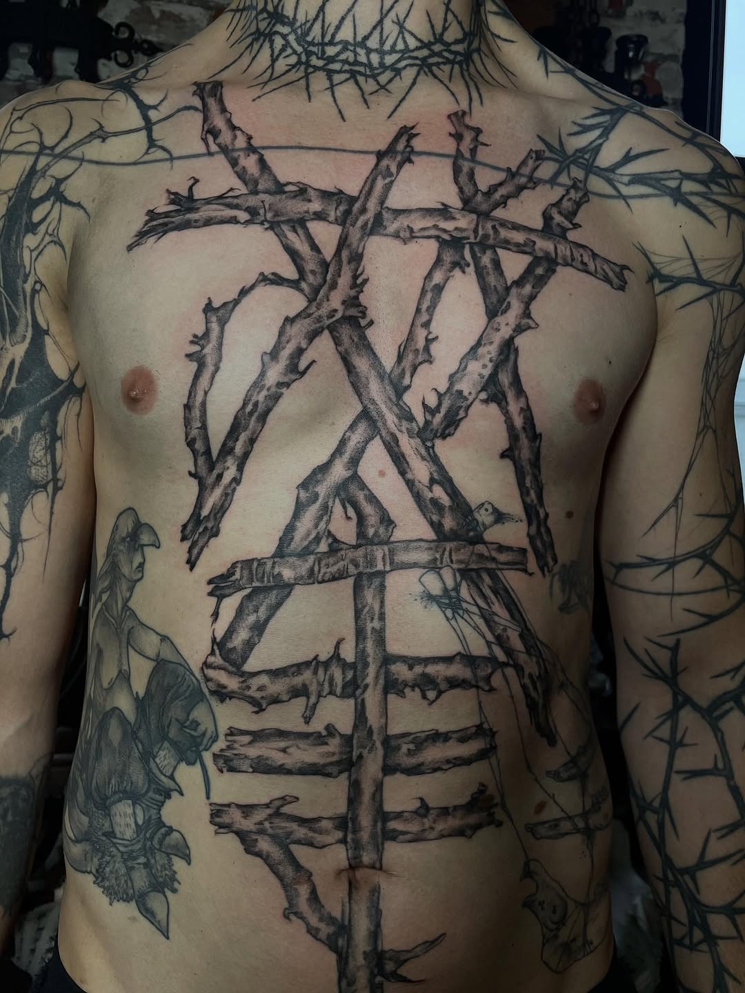 Tattoo by @jdraven β blackwork