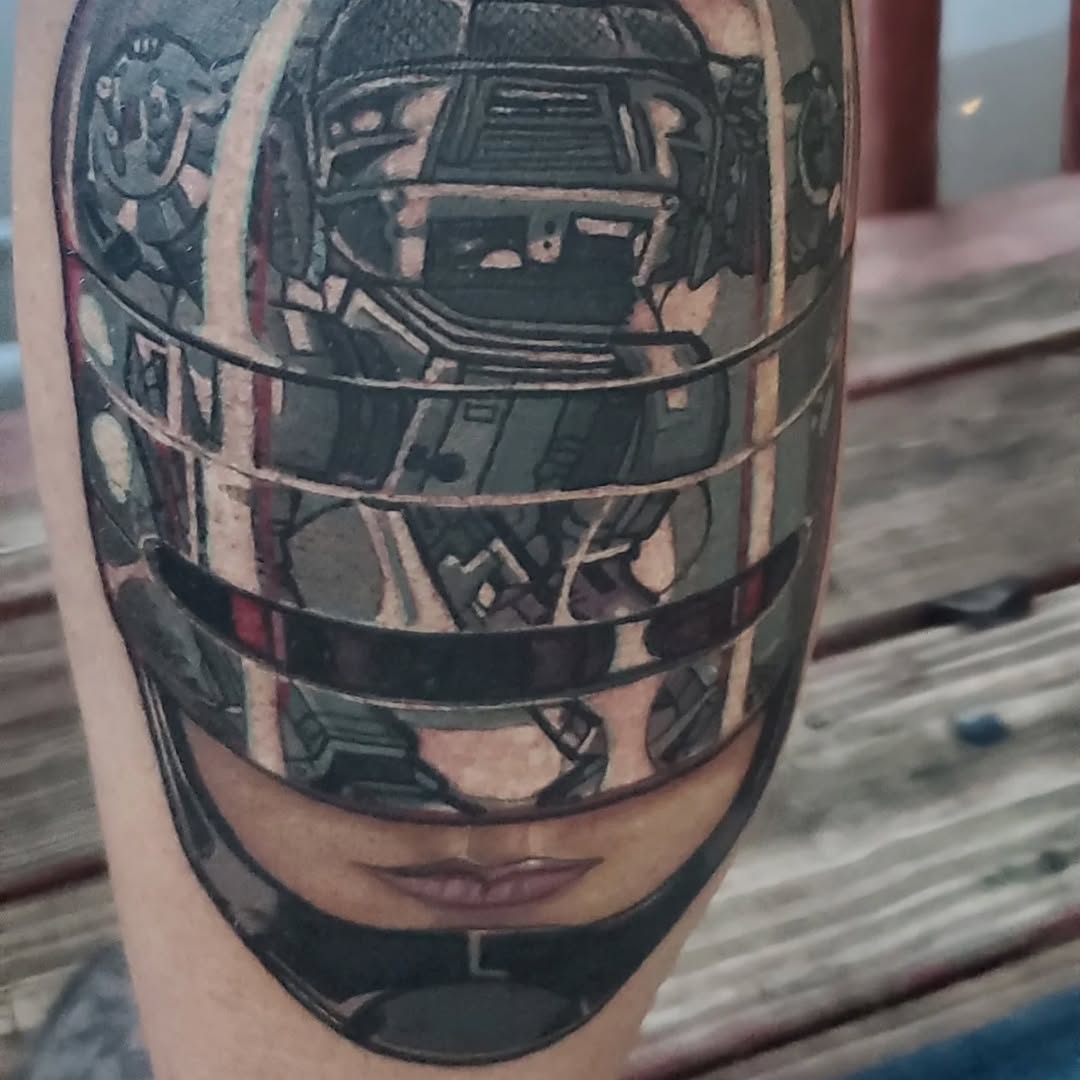 Tattoo by @robertcollinstattoo — realism, black_and_grey