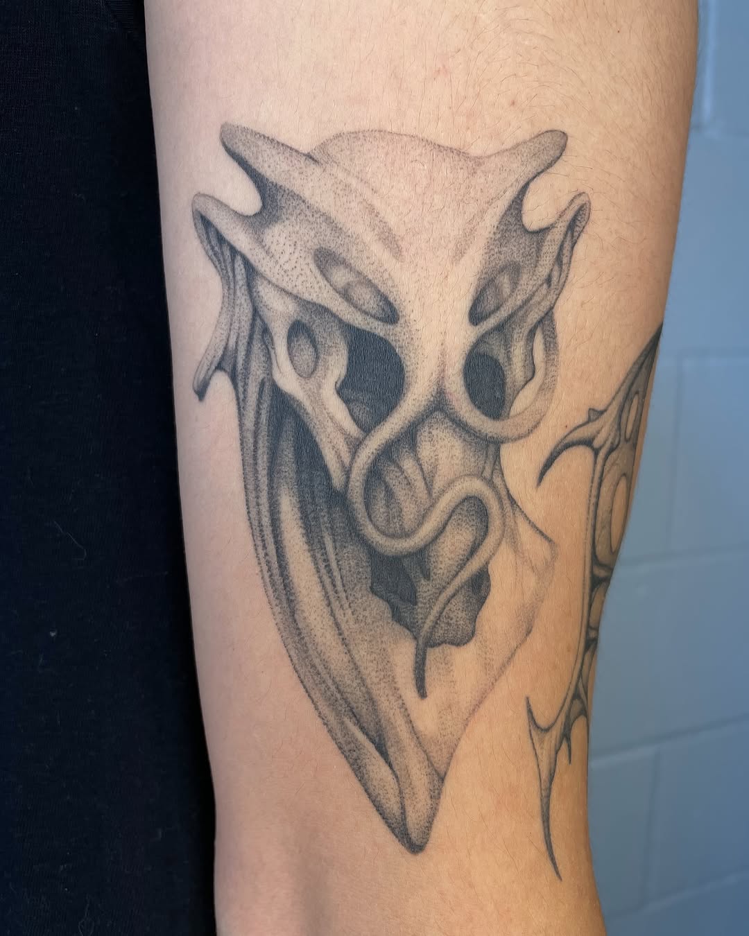 Tattoo by @carolineraer — dotwork, dark_realism