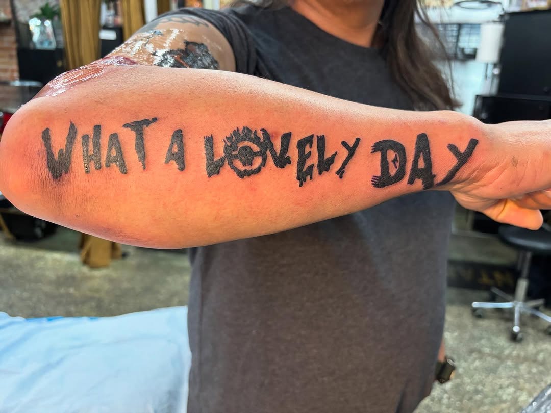 Tattoo by @shiloh.nightshade.ink — lettering_script, blackwork