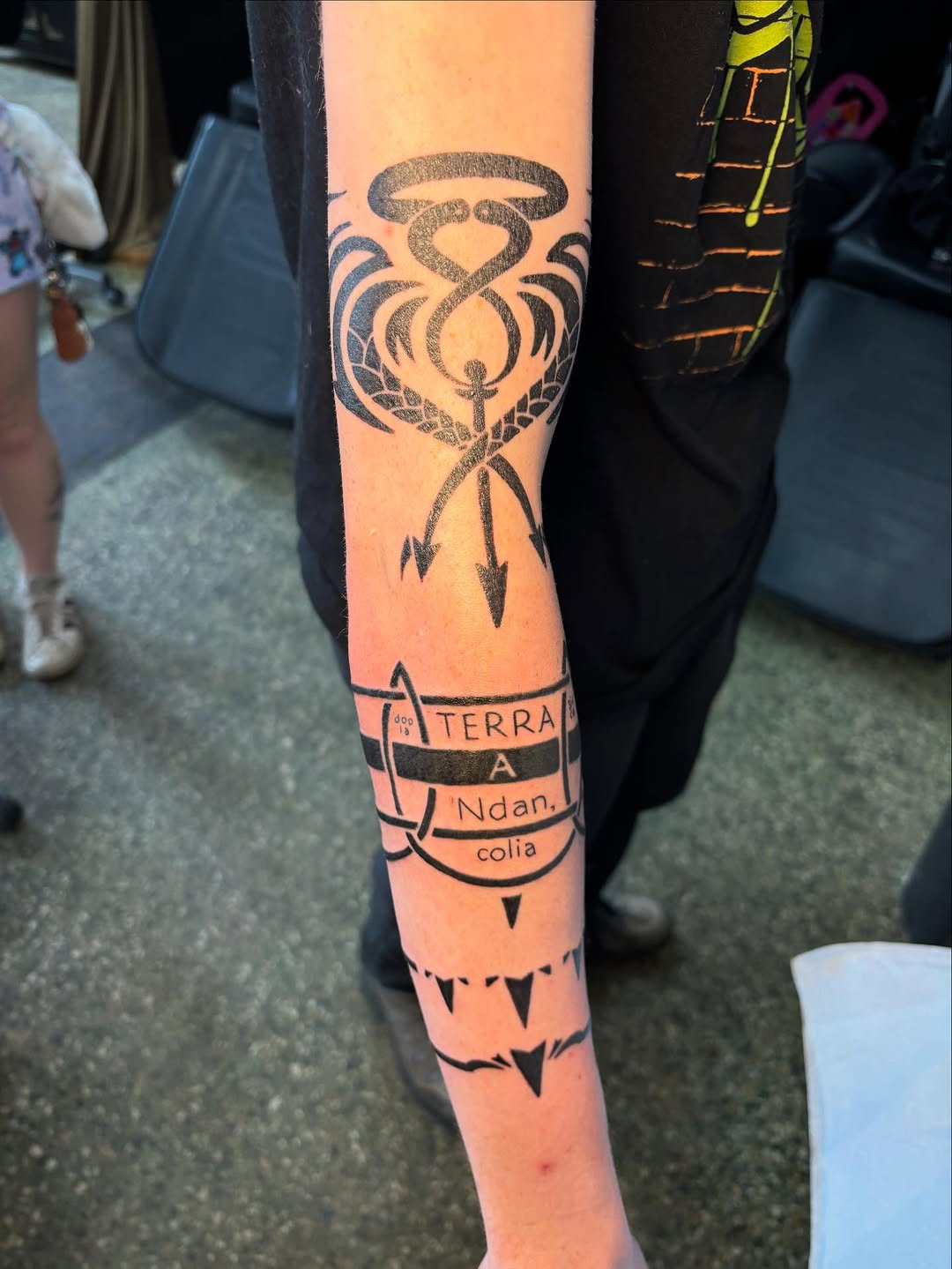Tattoo by @shiloh.nightshade.ink — blackwork, lettering_script