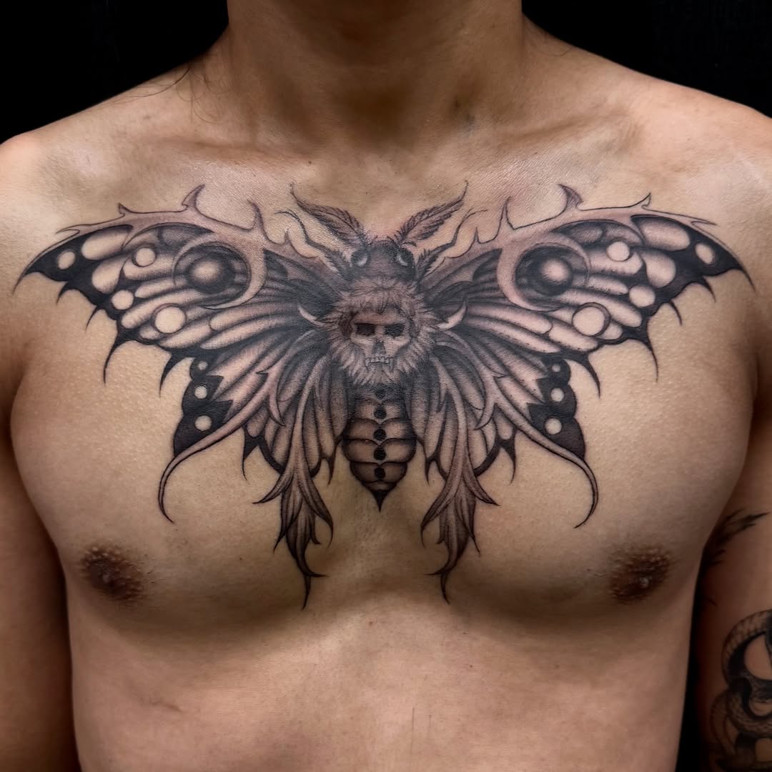 Tattoo by @transtamp — blackwork, illustrative