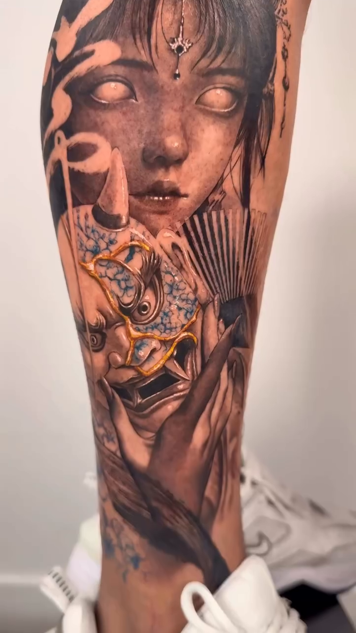 Tattoo by @san.lop.tattoo β realism, black_and_grey