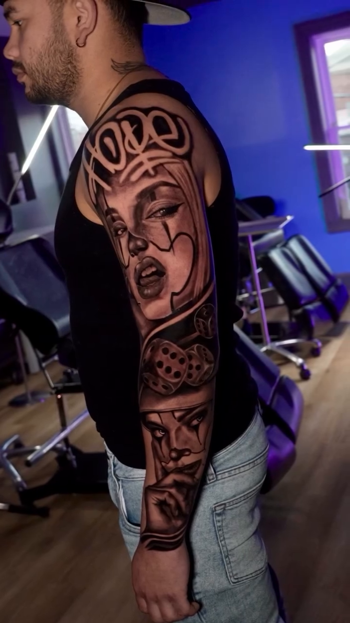 Tattoo by @gemmatattoooficiall — black_and_grey, realism