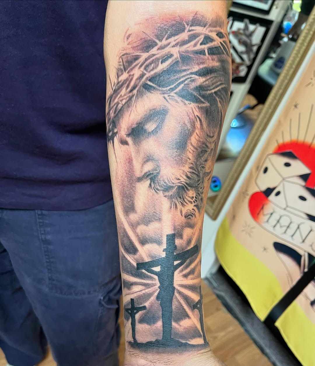 Tattoo by @tobiaztattooz — realism, black_and_grey