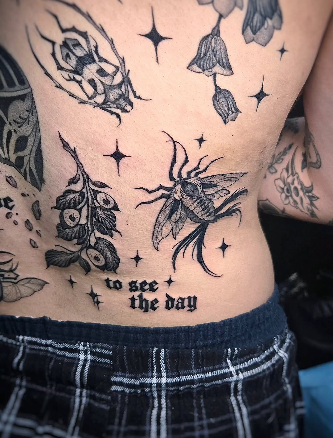Tattoo by @glasswingtattoo โ black_and_grey, lettering_script