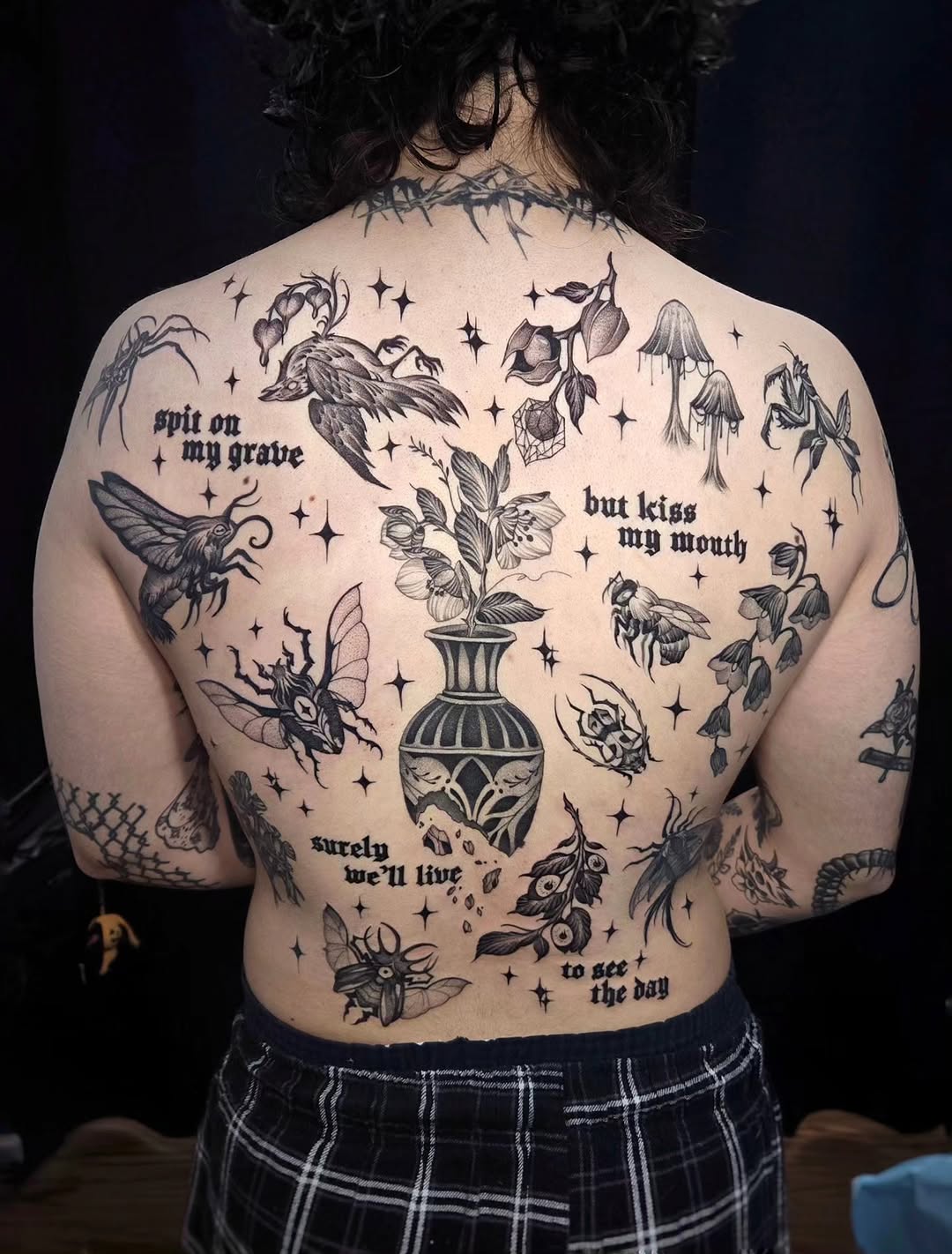 Tattoo by @glasswingtattoo โ black_and_grey, lettering_script