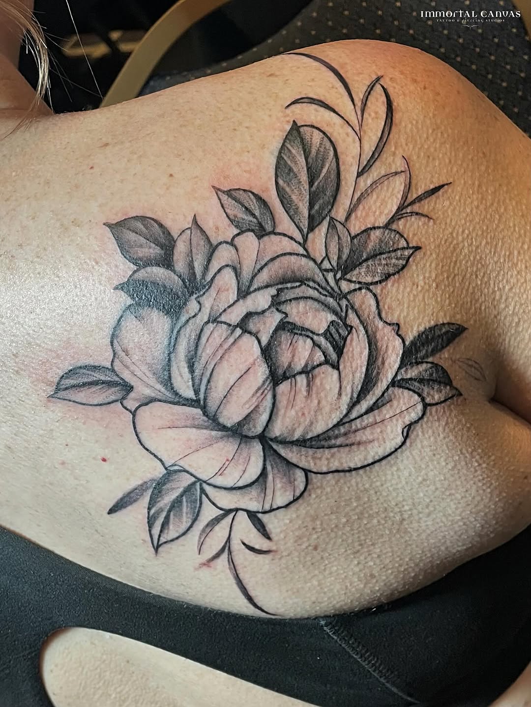 Tattoo by @_artbytaylor_ — illustrative, black_and_grey