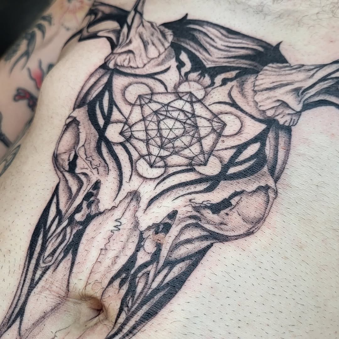 Tattoo by @jennas_inks — blackwork, geometric