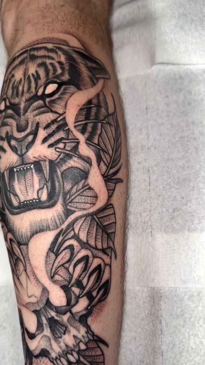 Tattoo by @milesromerotattoos — black_and_grey, realism