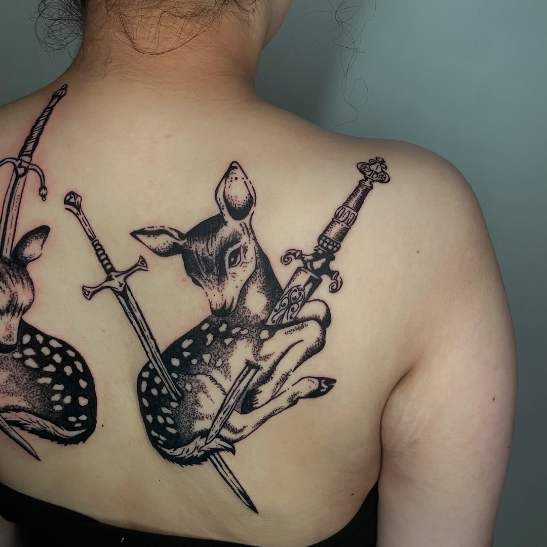 Tattoo by @thankyou4thetrust — black_and_grey, illustrative