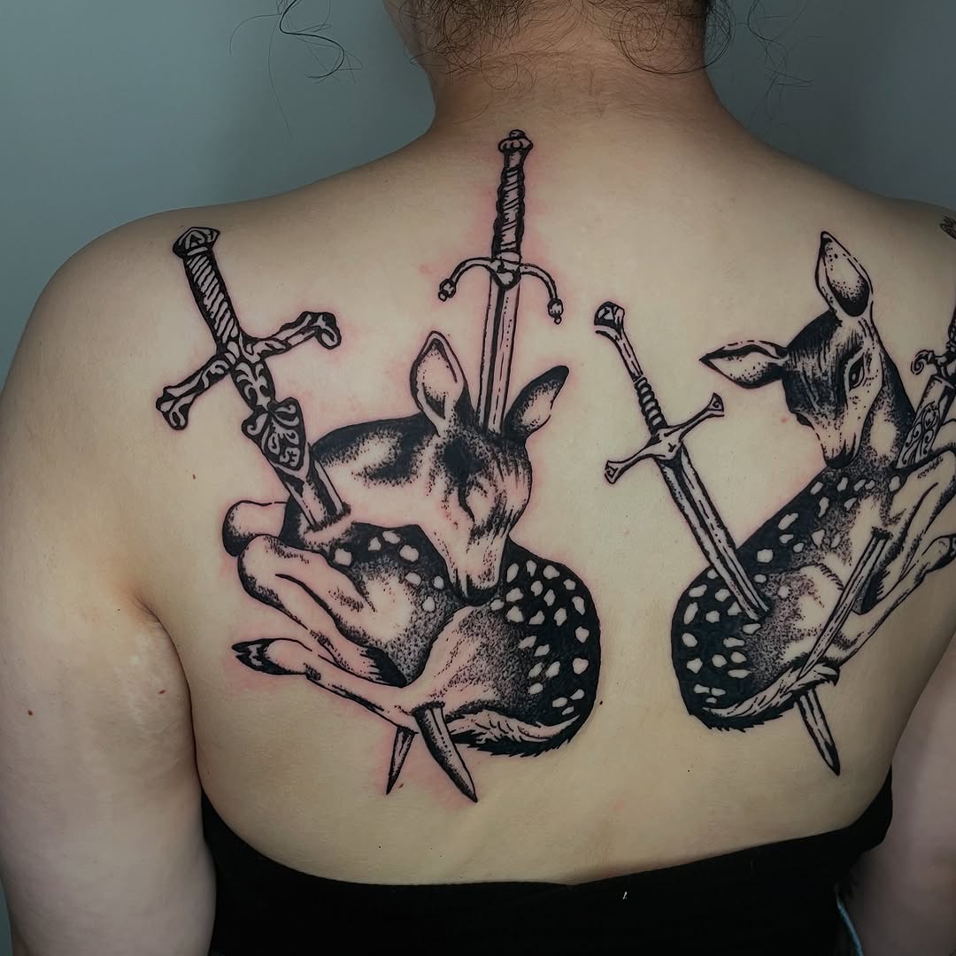 Tattoo by @thankyou4thetrust — blackwork, illustrative