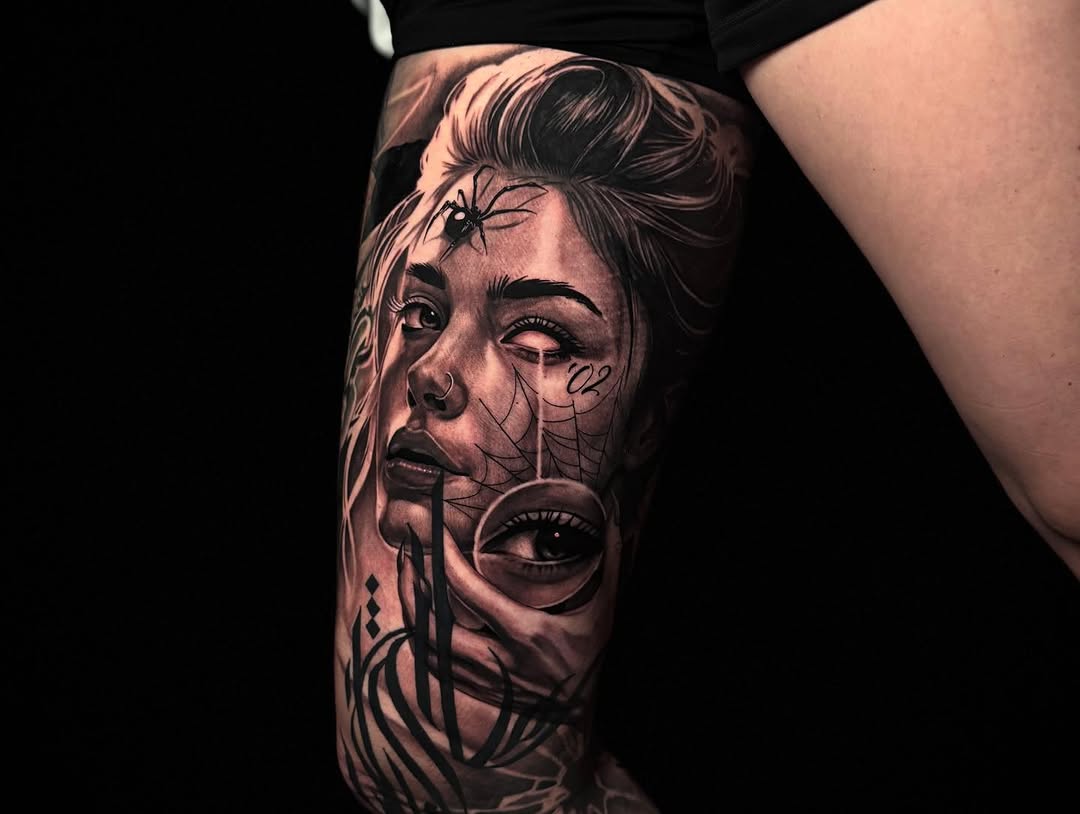 Tattoo by @inks.exoticc — realism, black_and_grey