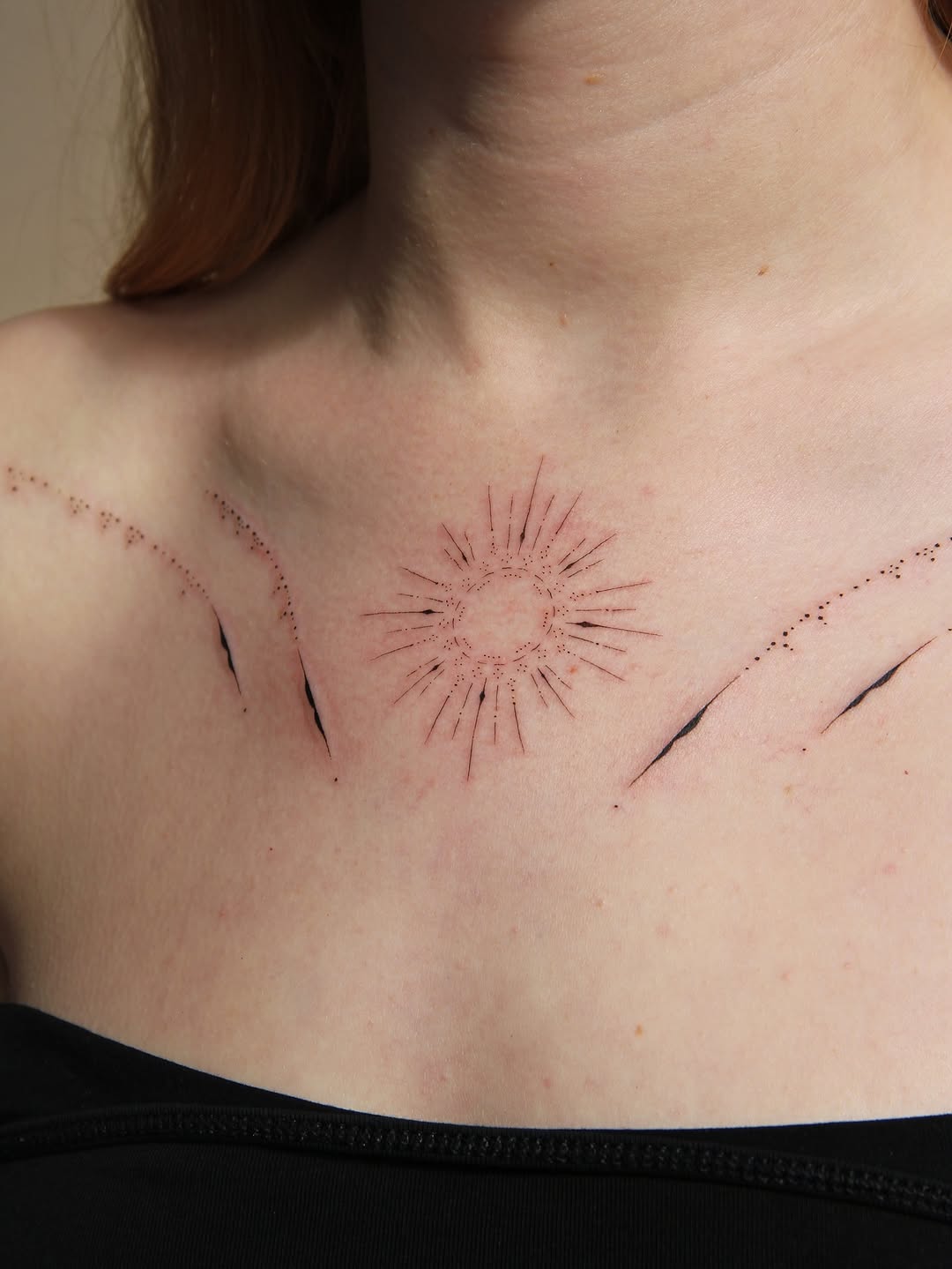 Tattoo by @beliv_ink β fine_line, dotwork