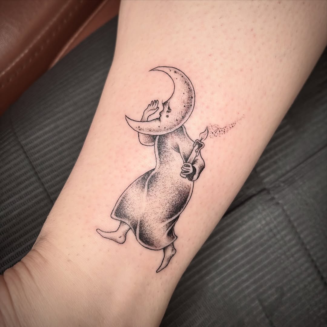 Tattoo by @amberntattoos — black_and_grey, illustrative