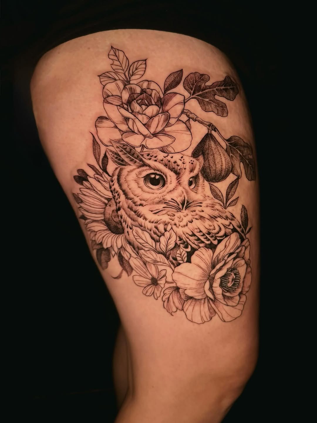 Tattoo by @inklulu_ — black_and_grey