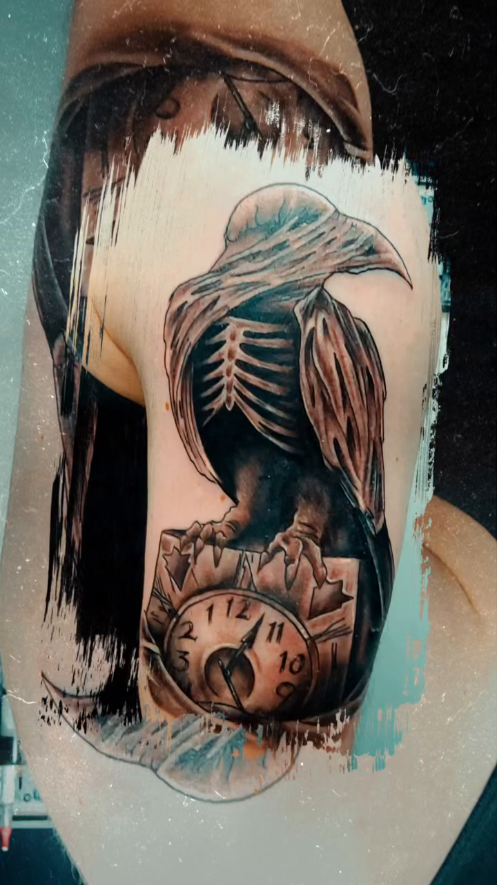 Tattoo by @painforsaletattooing_ — black_and_grey, realism