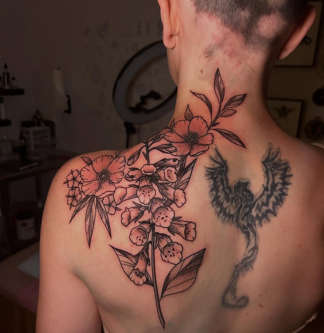 Tattoo by @wldspce — black_and_grey, fine_line