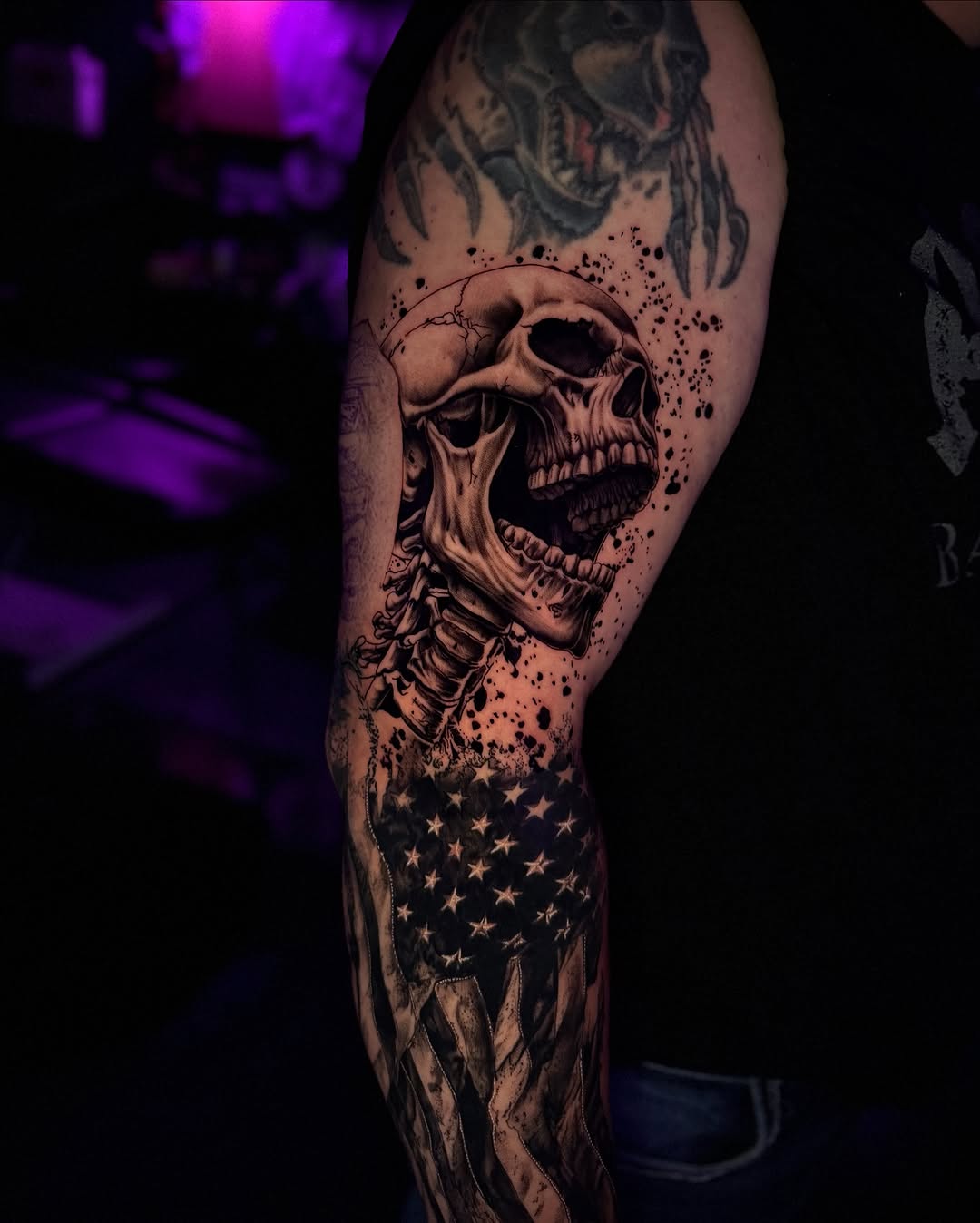 Tattoo by @itstommyink — black_and_grey, realism