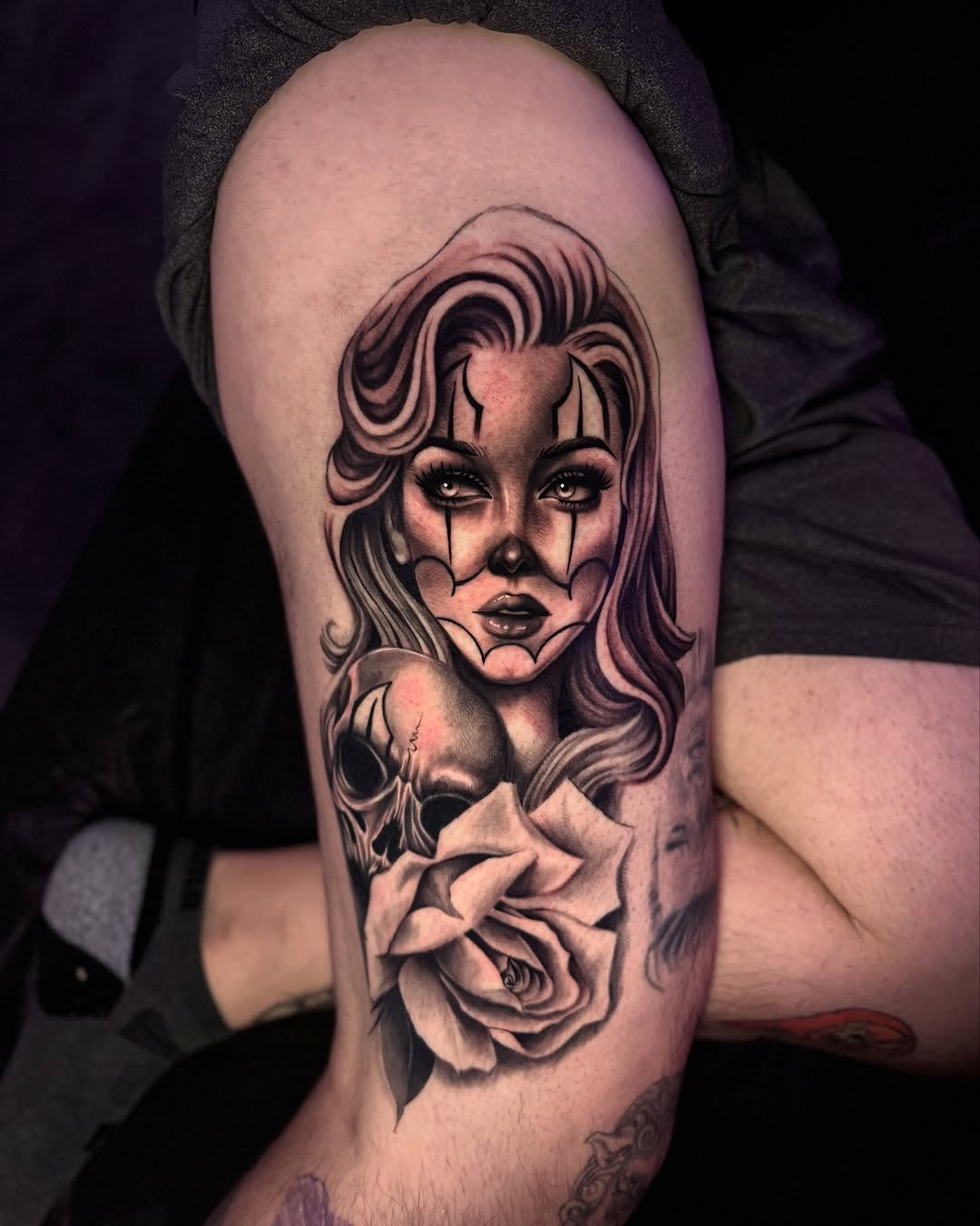 Tattoo by @itstommyink — black_and_grey, realism