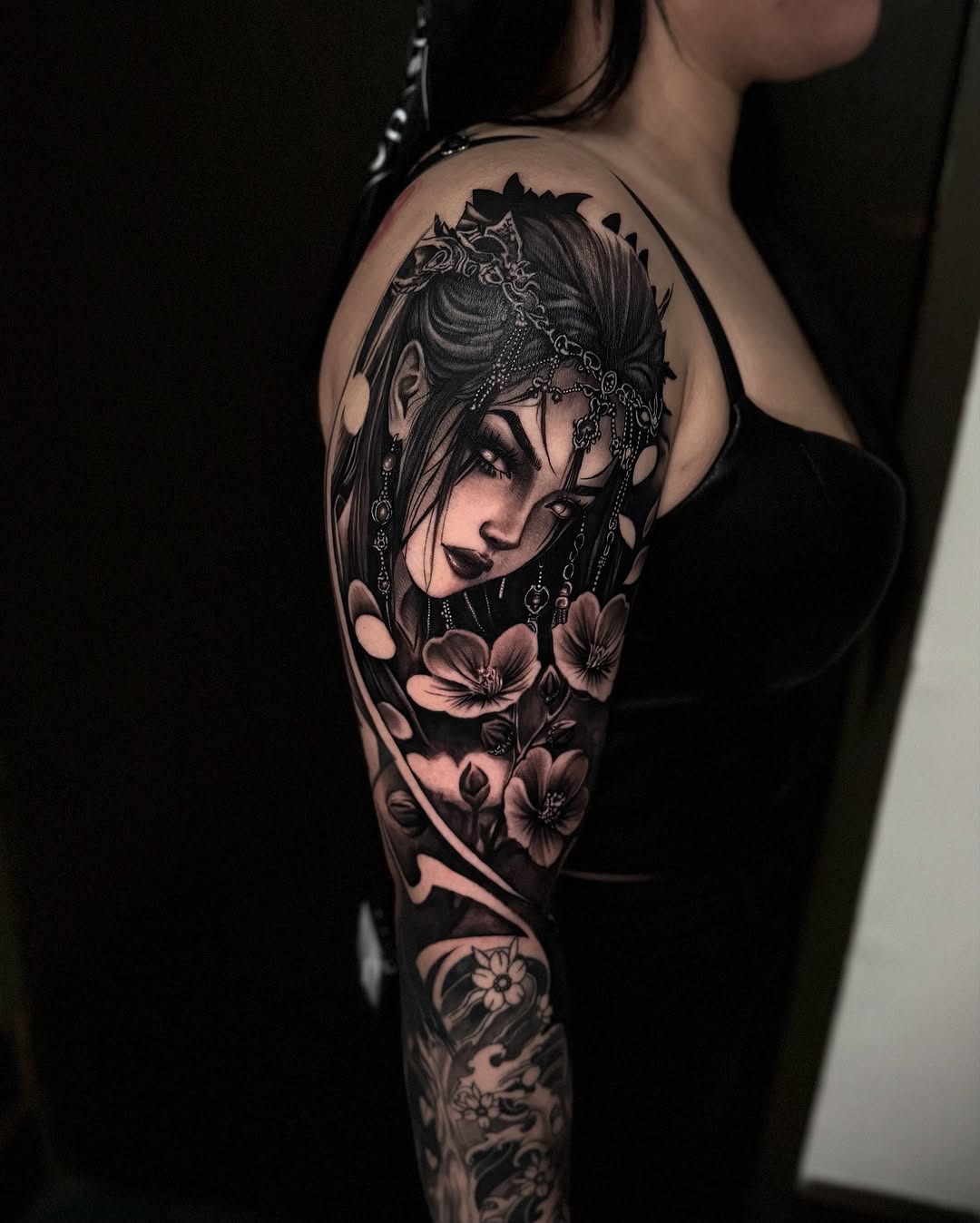 Tattoo by @itstommyink — black_and_grey, realism