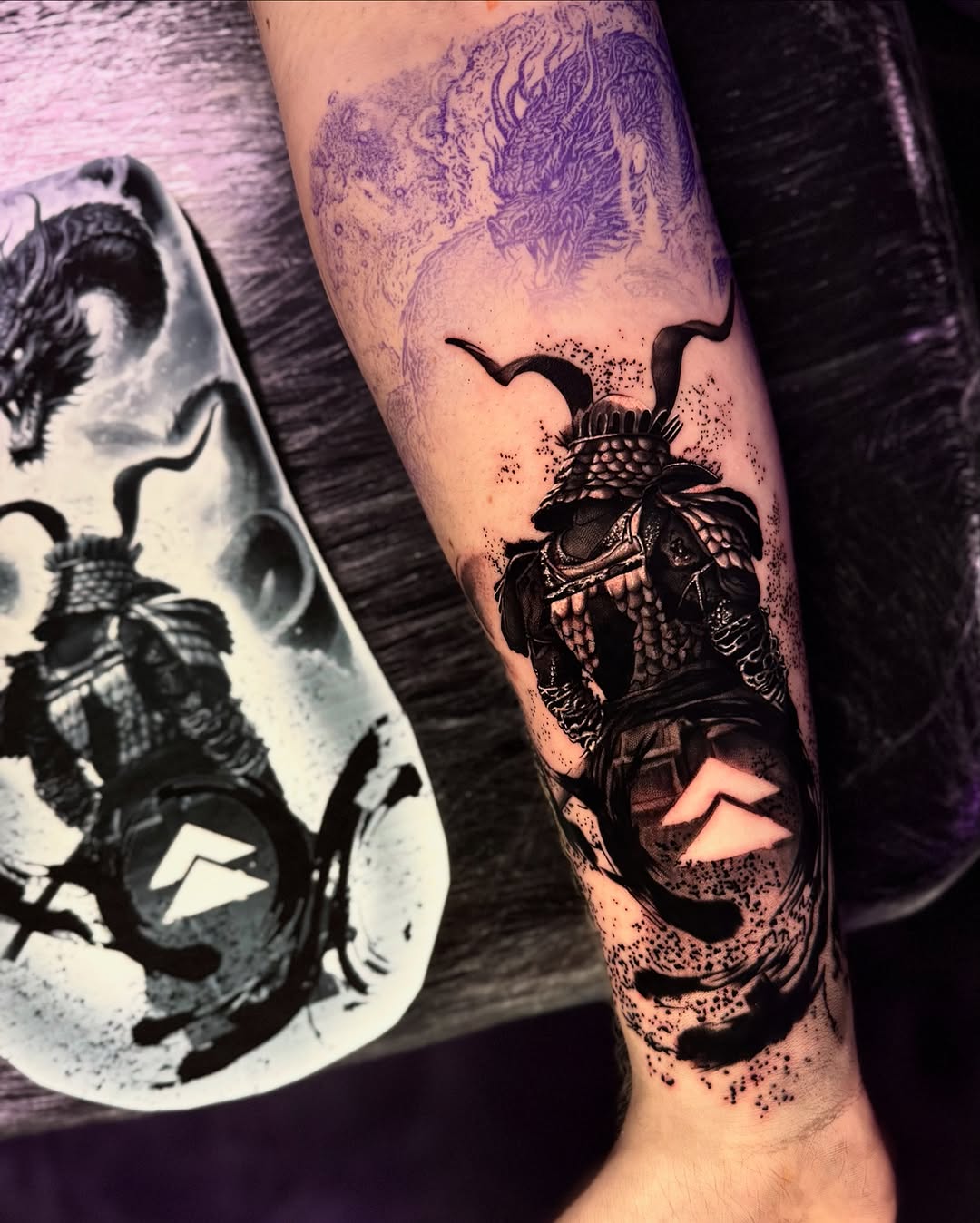 Tattoo by @itstommyink — blackwork, illustrative
