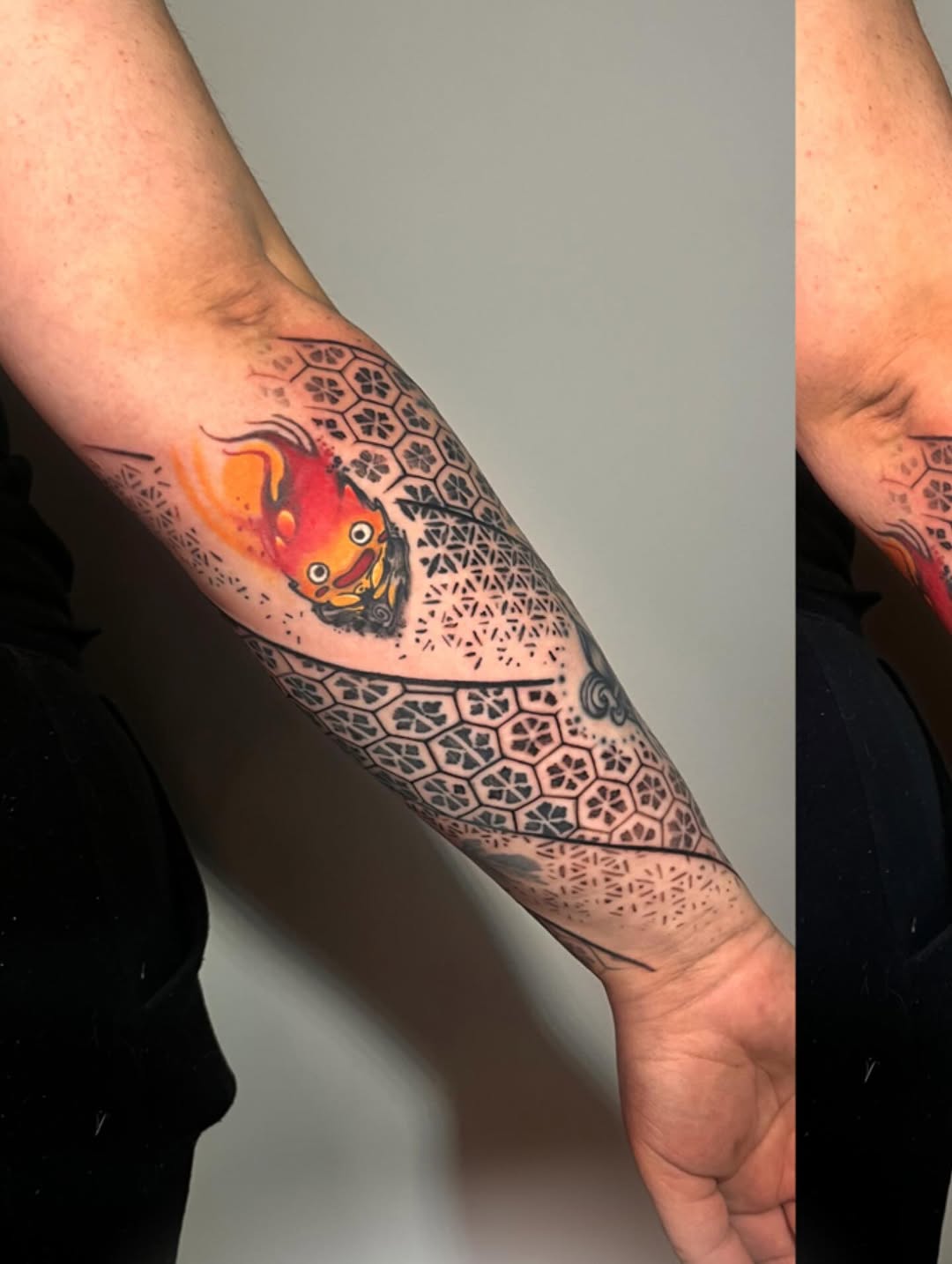 Tattoo by @juan.alondra.tattoo — geometric, anime