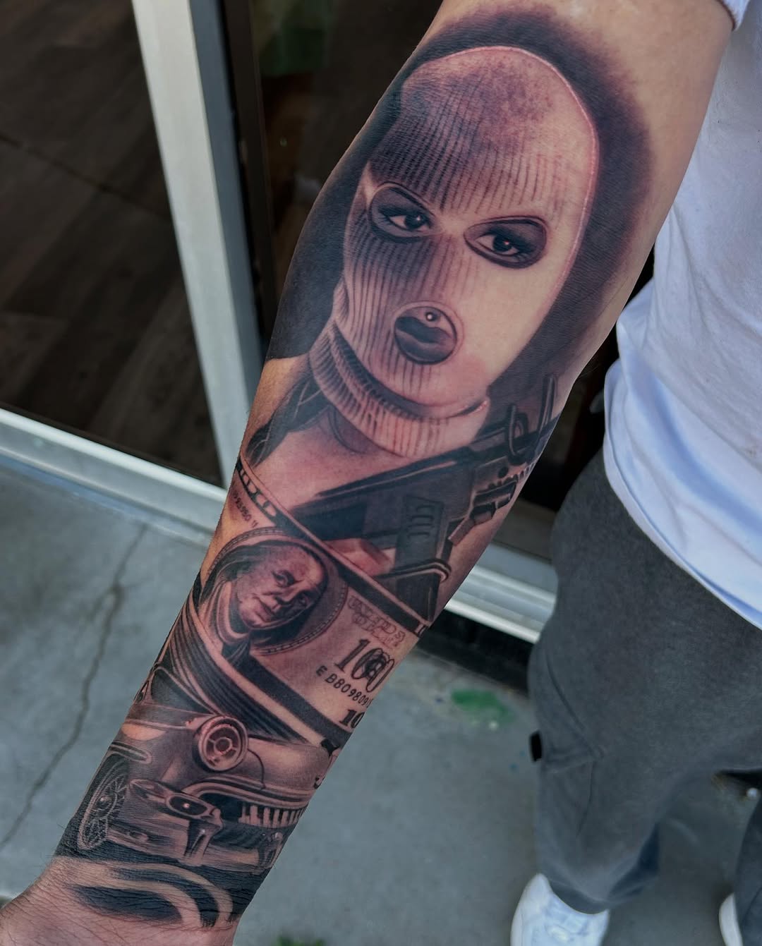 Tattoo by @eyesicktattooos — realism, black_and_grey