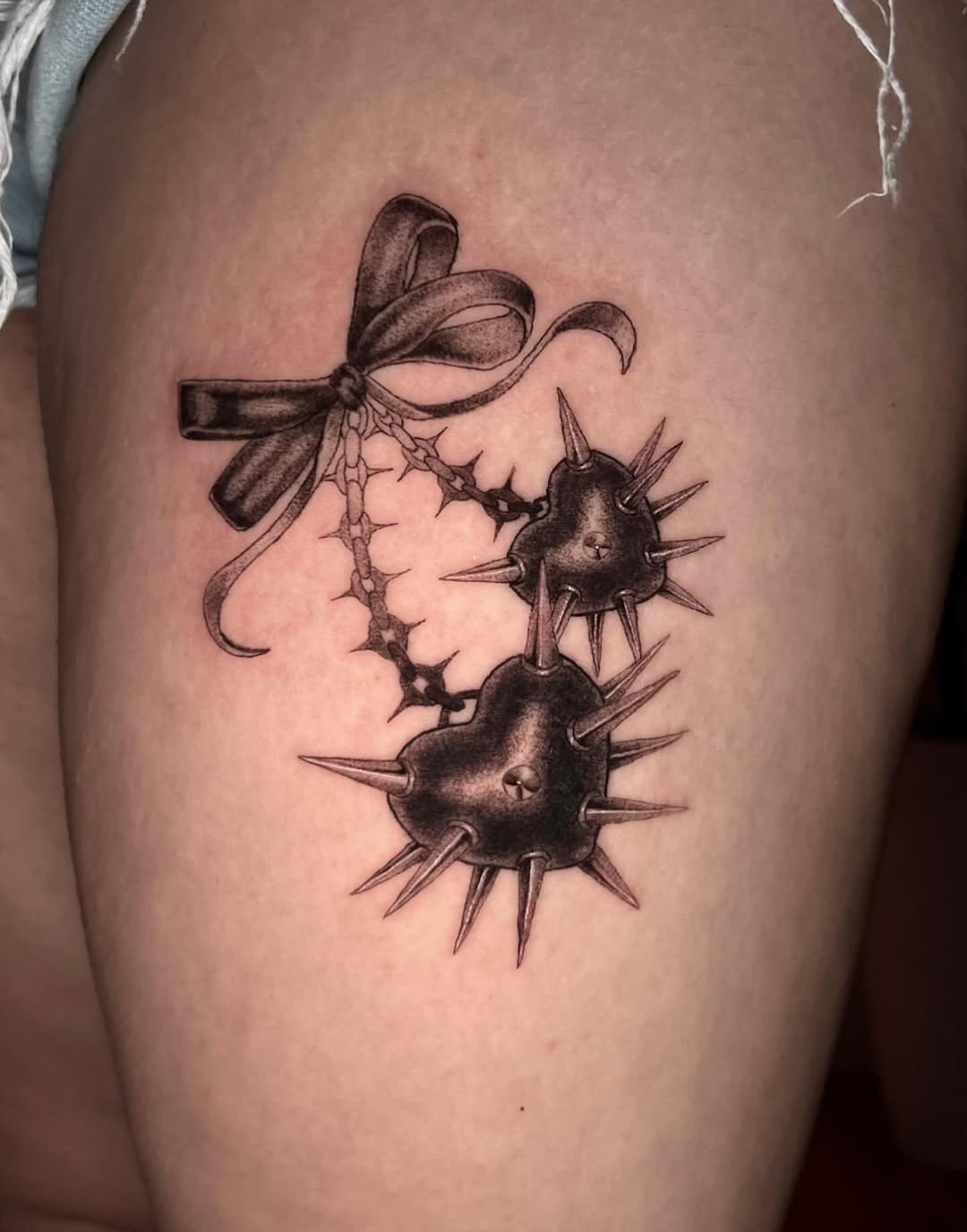 Tattoo by @jiinkytattoos — black_and_grey, dark_realism