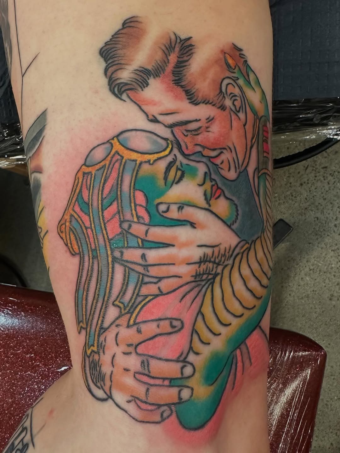 Tattoo by @cyborgbrains — neo_traditional, trash_polka