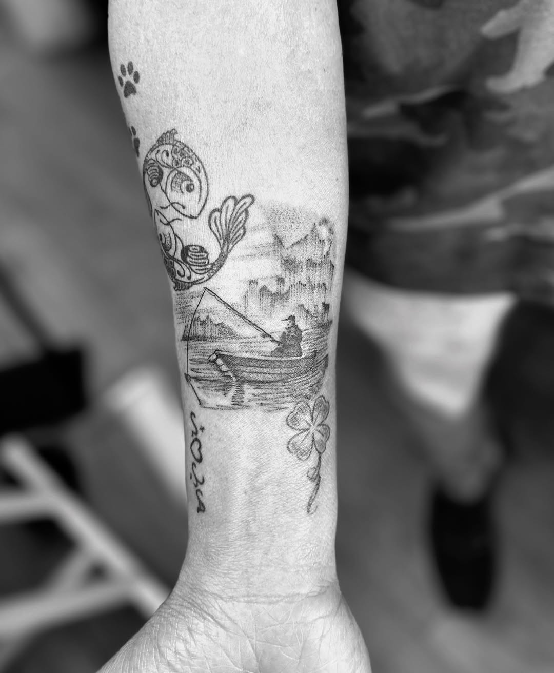 Tattoo by @roxotattoos — black_and_grey, chicano