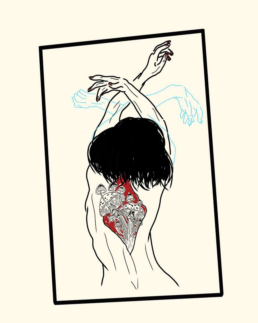 Tattoo by @maya_iconictattoo — illustrative, black_and_grey